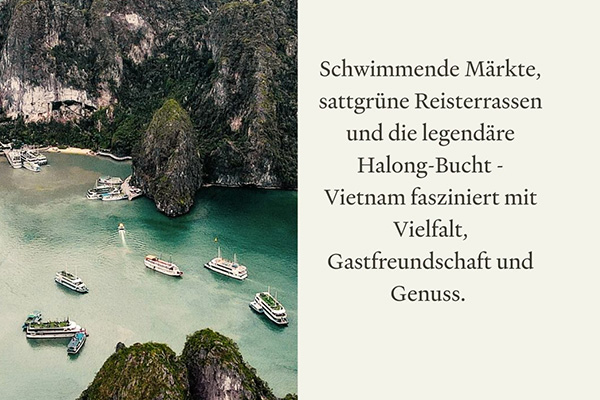 Bucht in Vietnam mit Booten