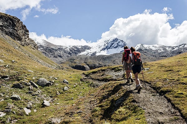 Wanderer im italienischen Aostatal