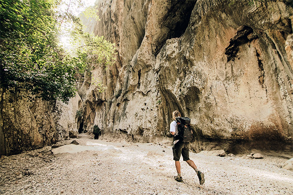 Wanderer im Torrente de Pareis, Mallorca