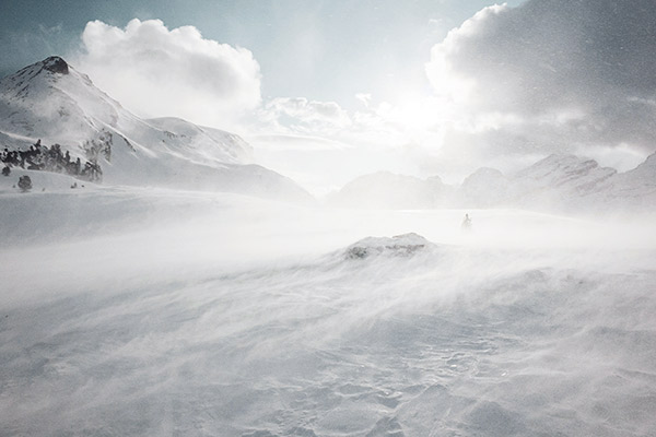 Schneefahnen, Fanesalm Dolomiten