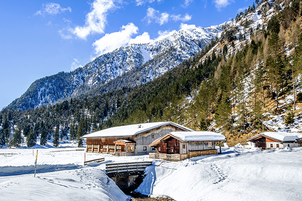 Winterlandschaft bei Pertisau am Achensee