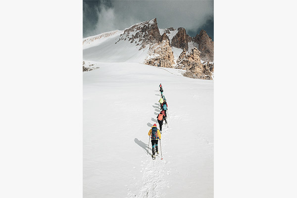 Schneeschuhwandern, Fanesalm Dolomiten