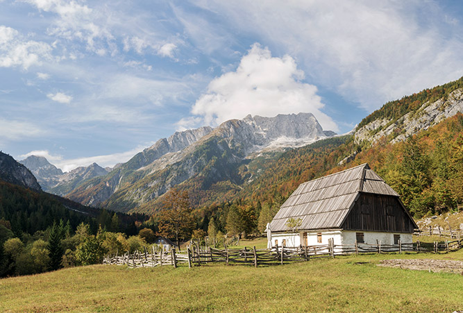 Zadnja Trenta in den Julianischen Alpen