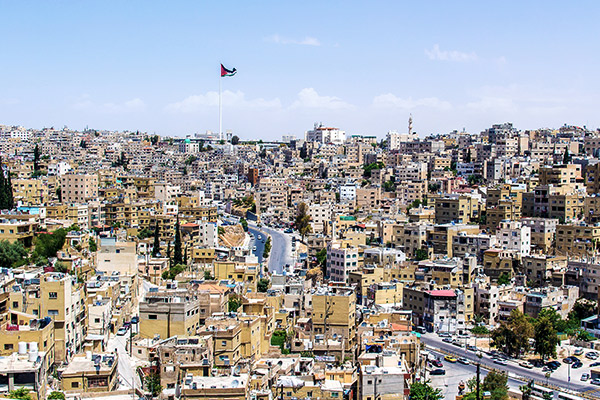 Blick auf Amman, Jordanien