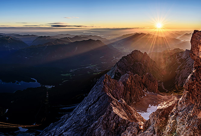 Ausblick von der Zugspitze